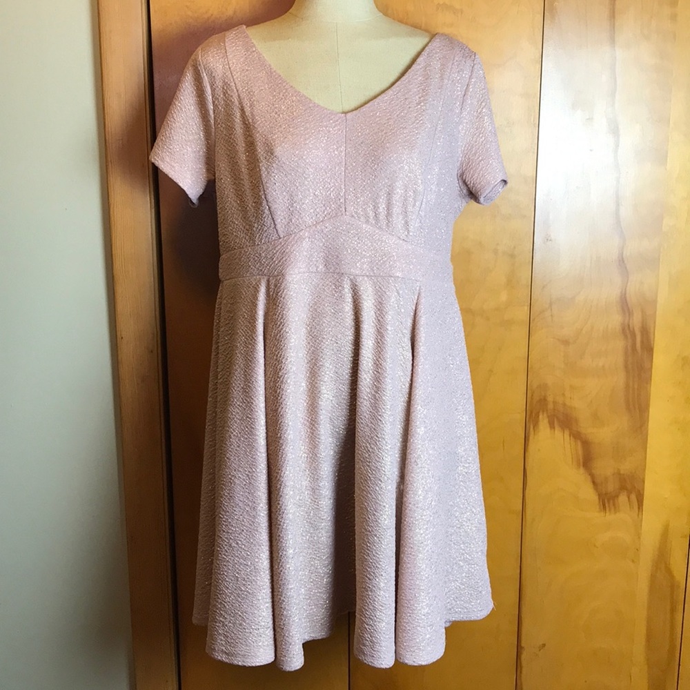 Torrid Blush/Gold sz 1 Stretchy Dress
